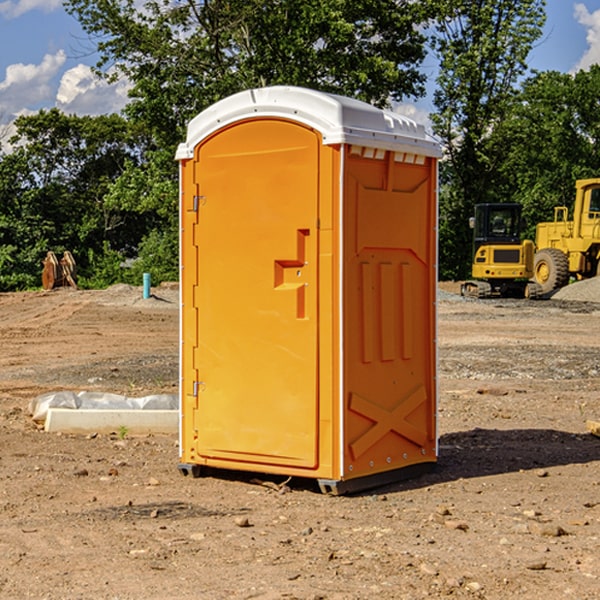 how often are the portable toilets cleaned and serviced during a rental period in Coggon